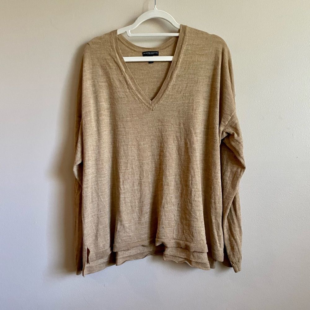 Lane Bryant light brown wool blend sweater sz 26/28